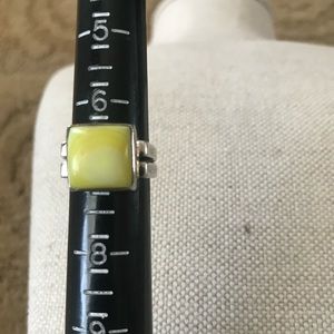 R1270 Silpada Green Mother of Pearl Ring Size 7